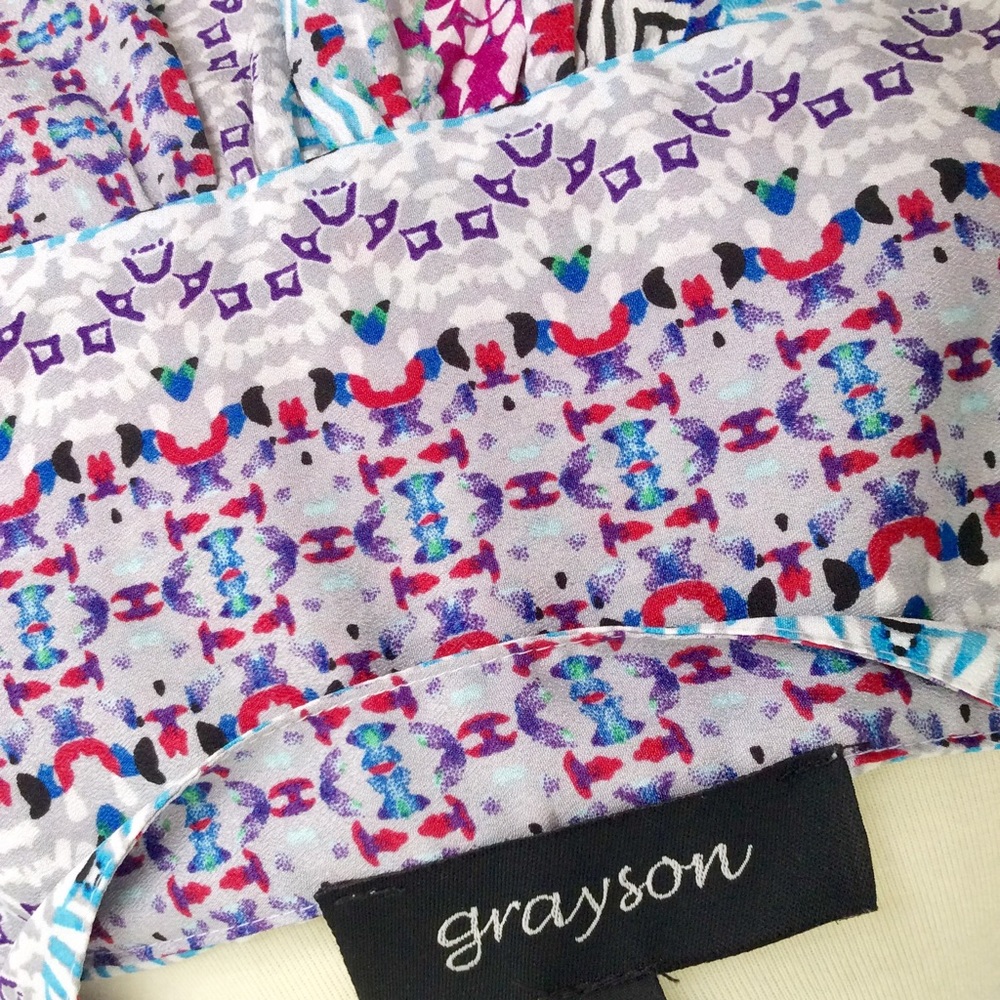 Grayson Ls Blouse S Multi Print - image 6